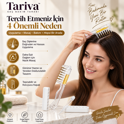 Tariva™ Hazneli Saç Bakım Tarağı