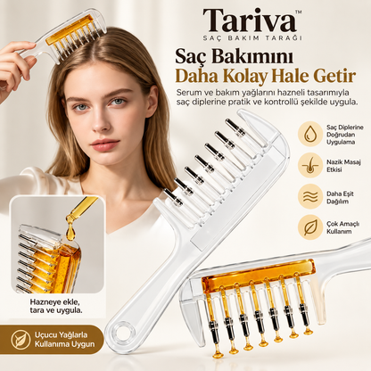 Tariva™ Hazneli Saç Bakım Tarağı